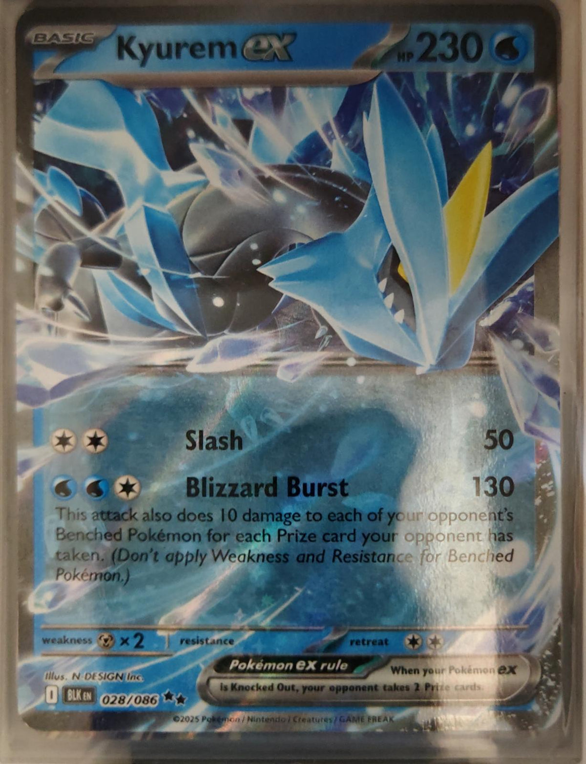 Kyurem ex - 028/086 - Holo - BLACK BOLT - Pokemon - Double Rare | AA34-5