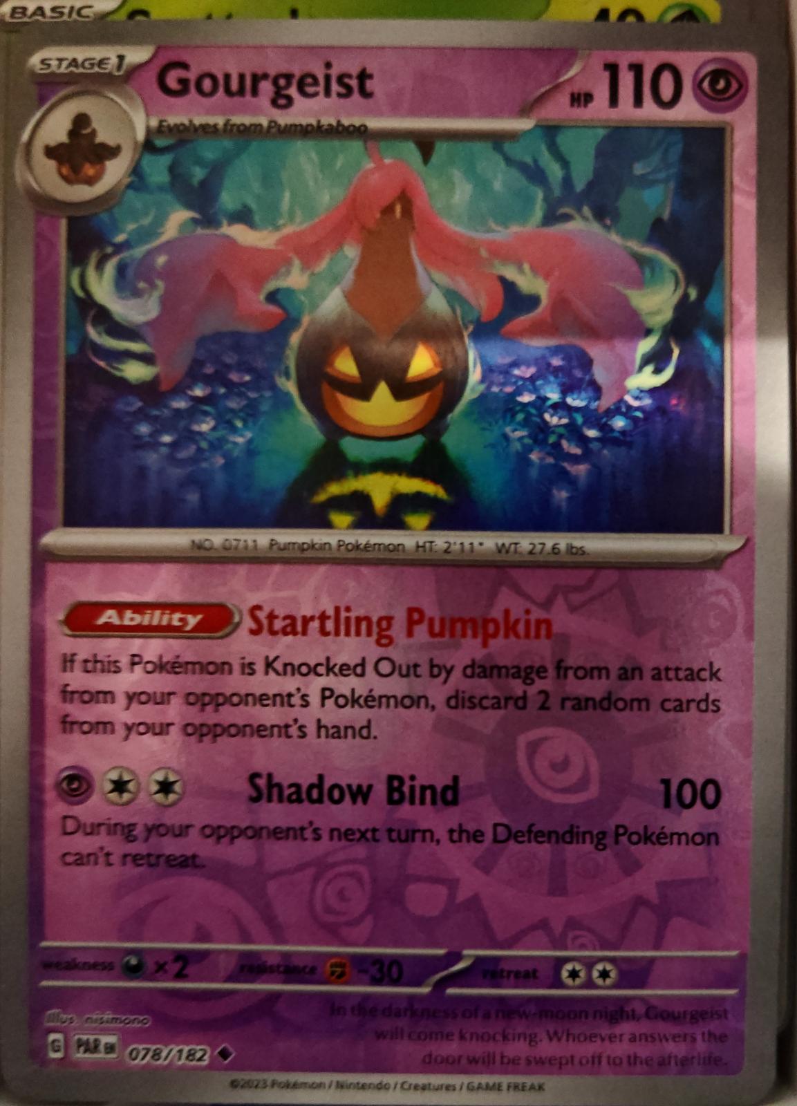 Gourgeist - 078/182 - Reverse Holo - PARADOX RIFT - Pokemon - | AA01-100