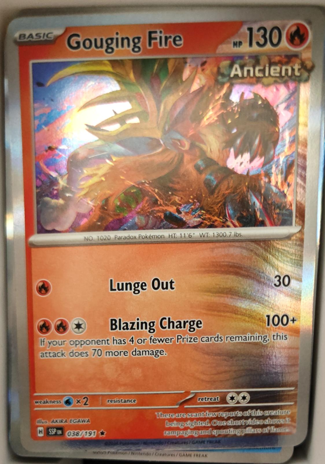 Gouging Fire - 038/191 - Holo - SURGING SPARKS - Pokemon - Rare | AA13-73