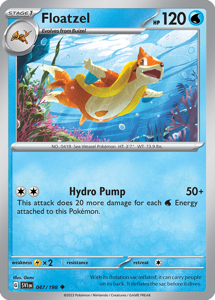 Floatzel - 047/198 - - SCARLET & VIOLET - Pokemon - Uncommon | AA48-33