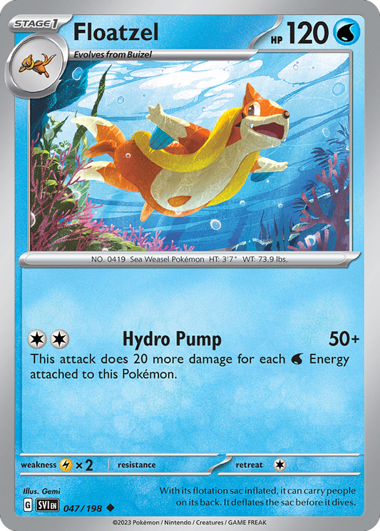 Floatzel - 047/198 - - SCARLET & VIOLET - Pokemon - Uncommon | AA48-33