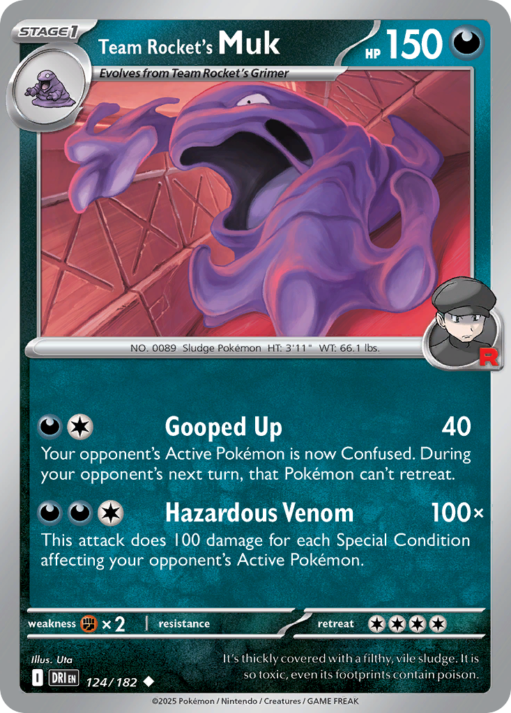 Team Rocket's Muk - 124/182 - Reverse Holo - DESTINED RIVALS - Pokemon - | AA19-41