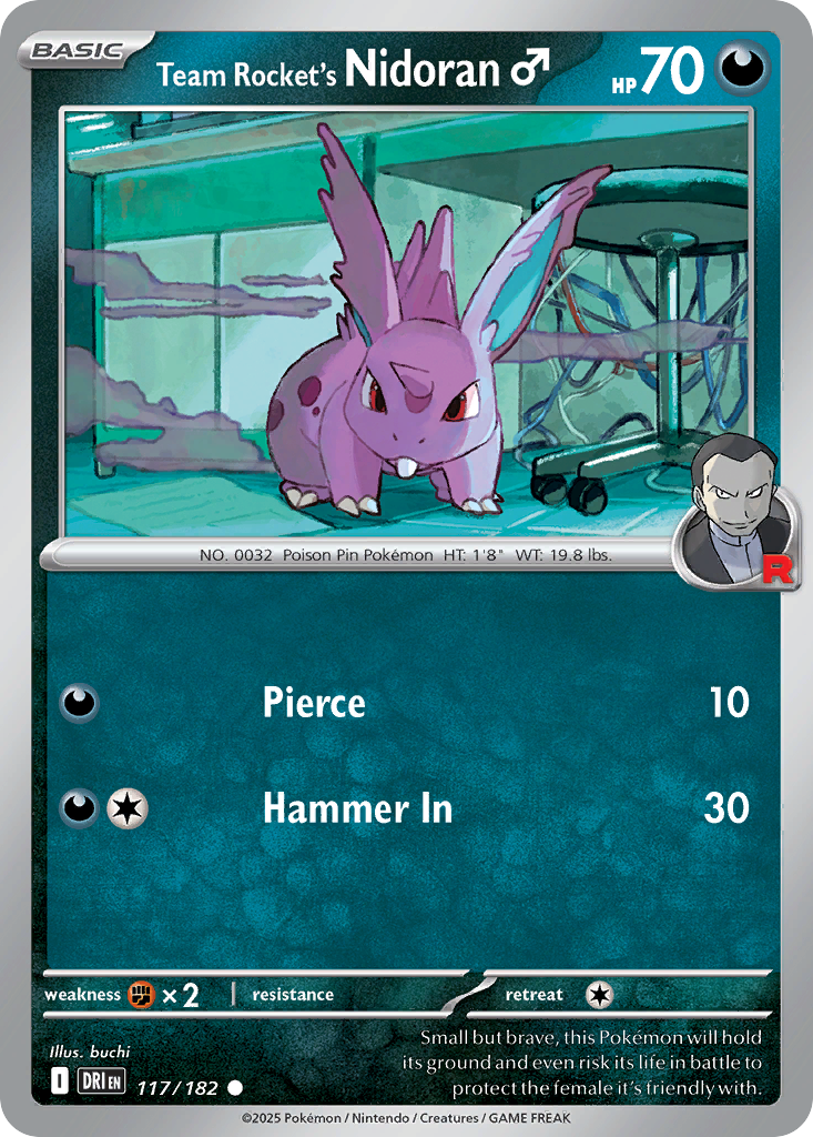 Team Rocket's NidoranM - 117/182 - - DESTINED RIVALS - Pokemon - | AA23-74