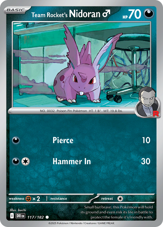 Team Rocket's NidoranM - 117/182 - - DESTINED RIVALS - Pokemon - | AA10-60