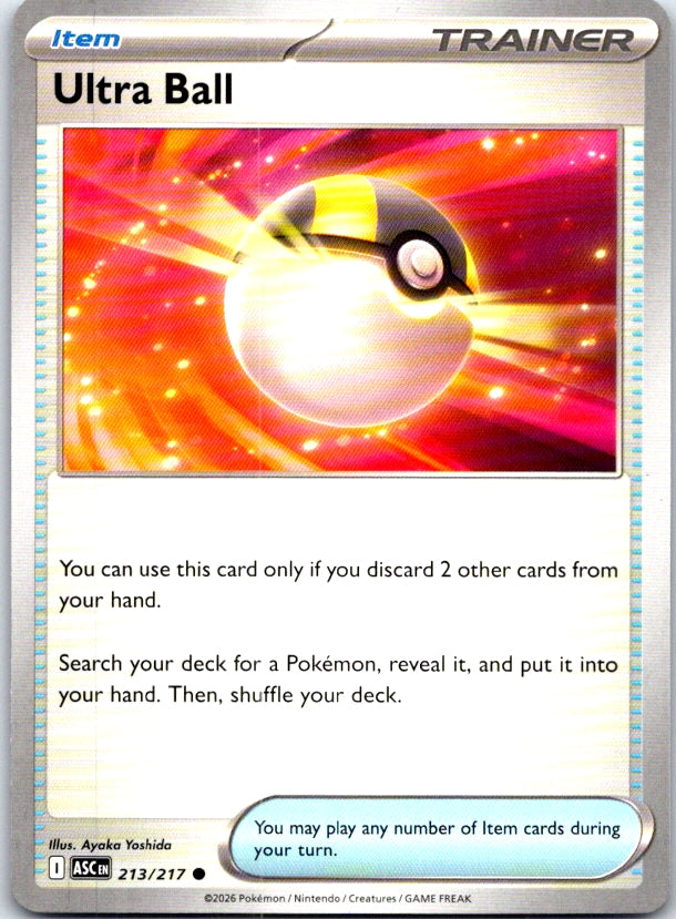 Ultra Ball - 213/217 - - ASCENDED HEROES - Pokemon - Common | AC22-2