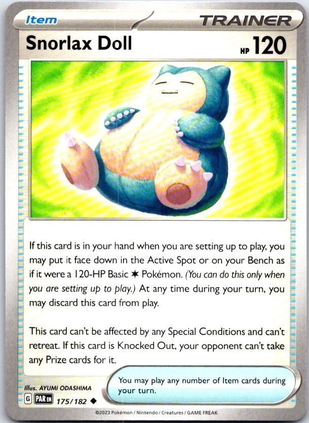 Snorlax Doll - 175/182 - - PARADOX RIFT - Pokemon - Uncommon | AC22-29