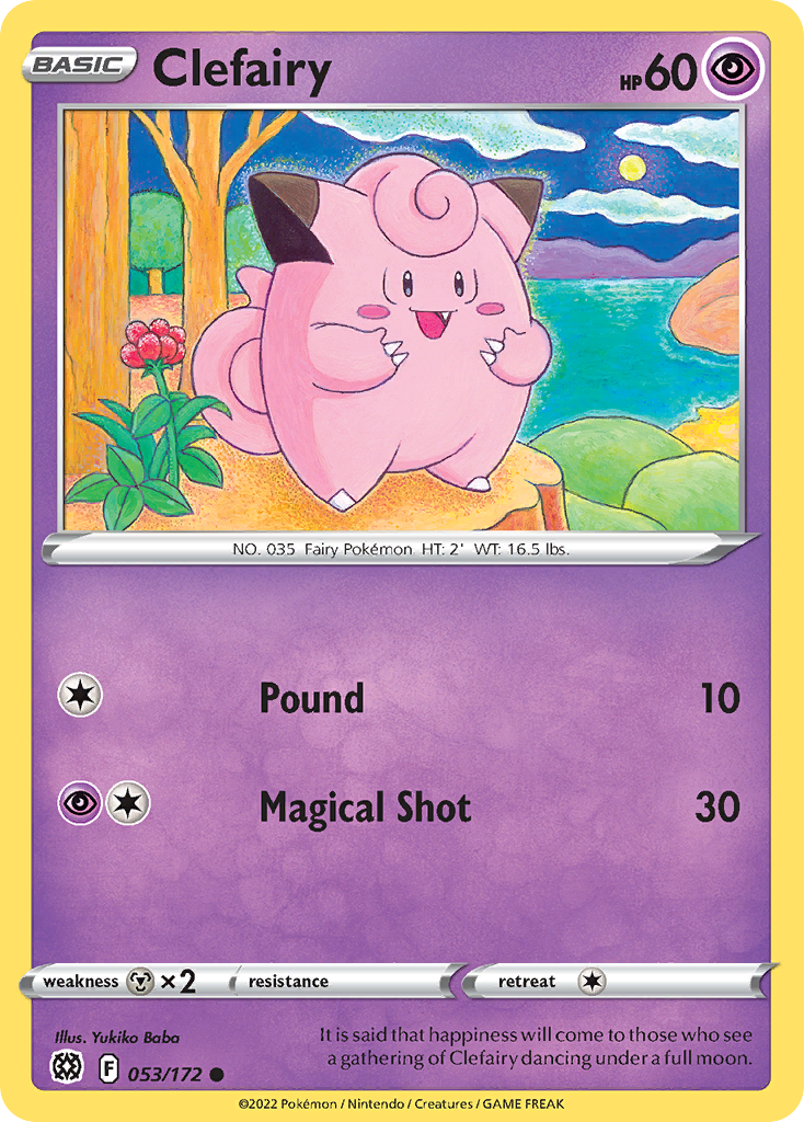 Clefairy - 053/172 - - BRILLIANT STARS - Pokemon - Common | AA21-42