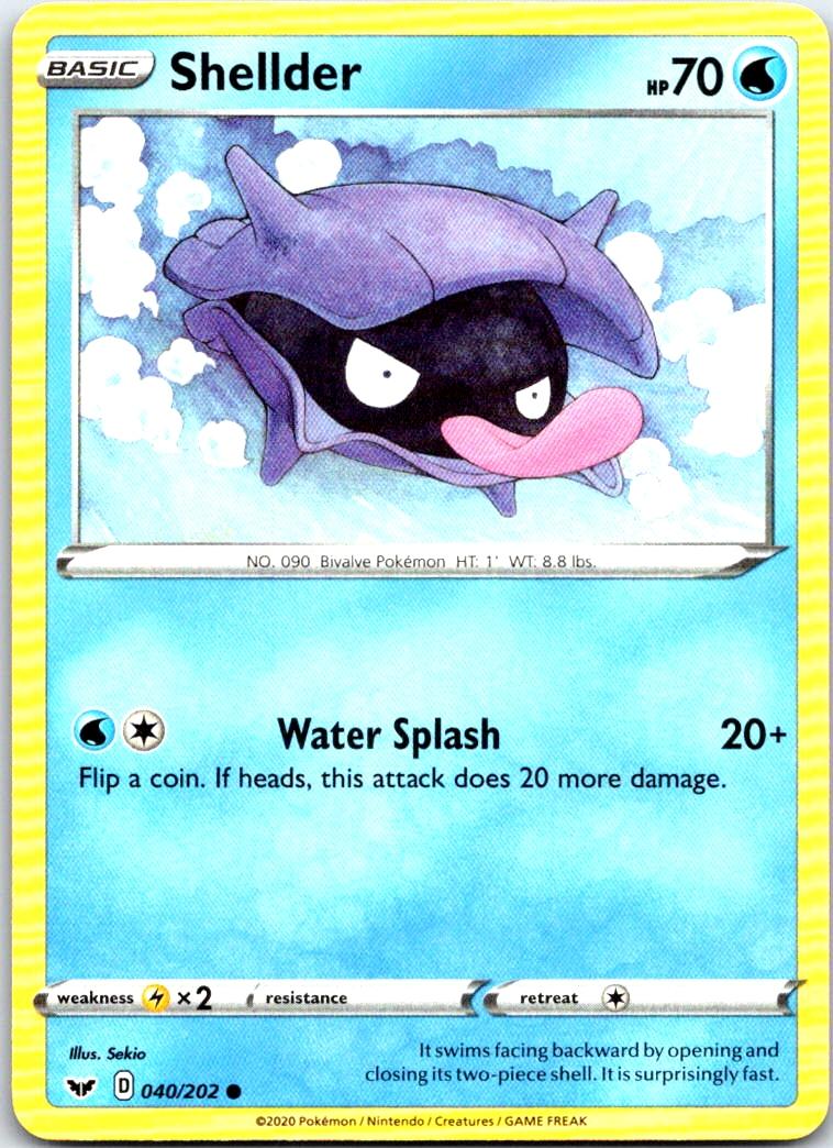 Shellder - 040/202 - - SWORD & SHIELD - Pokemon - Common | AB78-22