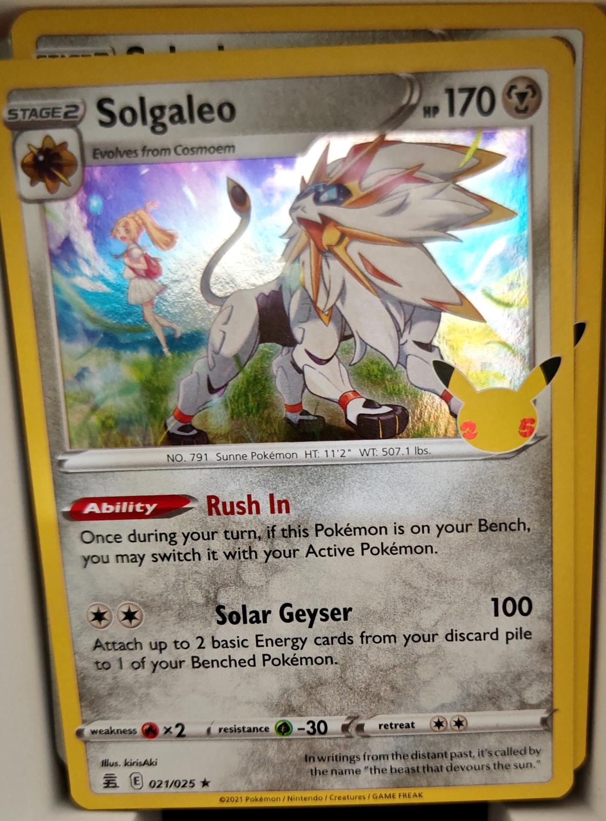 Solgaleo - 021/025 - Holo - CELEBRATIONS - Pokemon - Rare | AA06-43