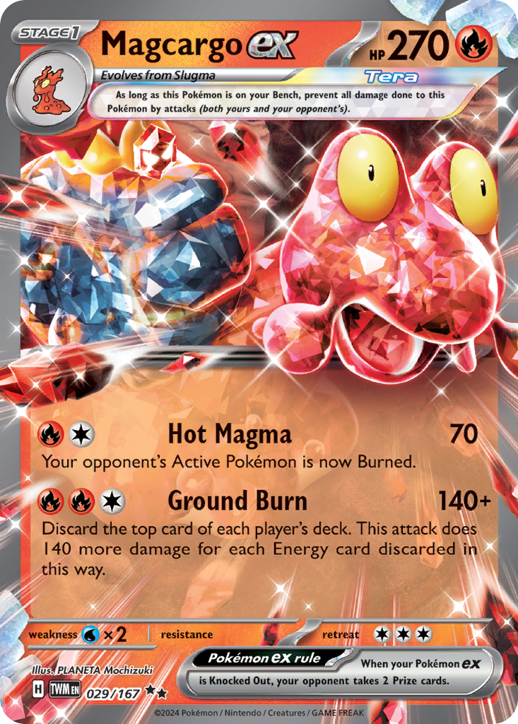 Magcargo ex - 029/167 - Holo - TWILIGHT MASQUERADE - Pokemon - | AA37-46