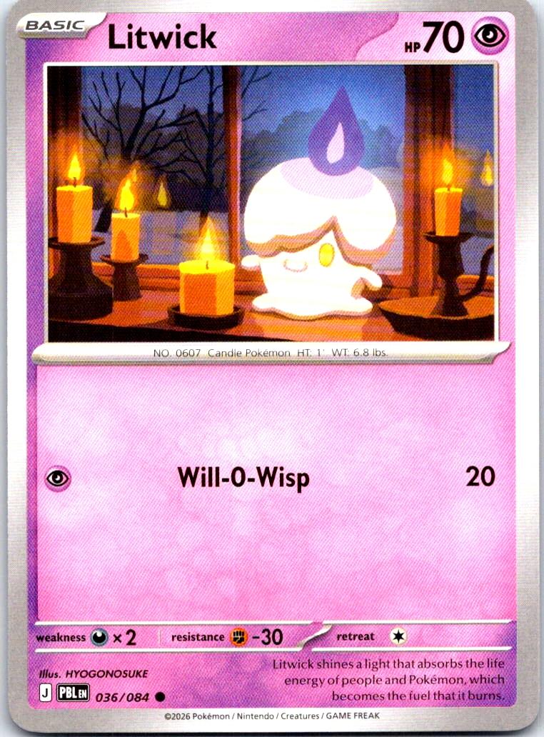 Litwick - 036/084 - - PITCH BLACK - Pokemon - Common | AB20-45