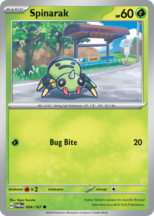 Spinarak - 004/167 - - TWILIGHT MASQUERADE - Pokemon - Common | AA46-12