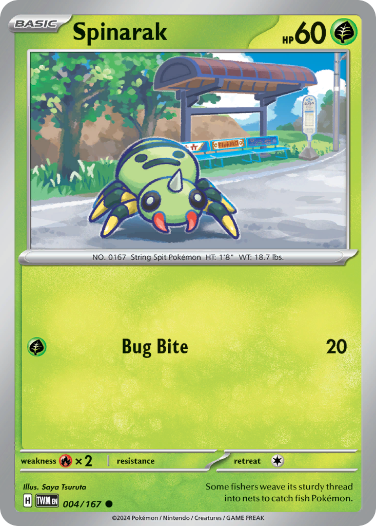 Spinarak - 004/167 - - TWILIGHT MASQUERADE - Pokemon - Common | AA88-26