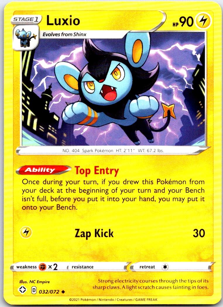 Luxio - 032/072 - - SHINING FATES - Pokemon - Uncommon | AB43-8