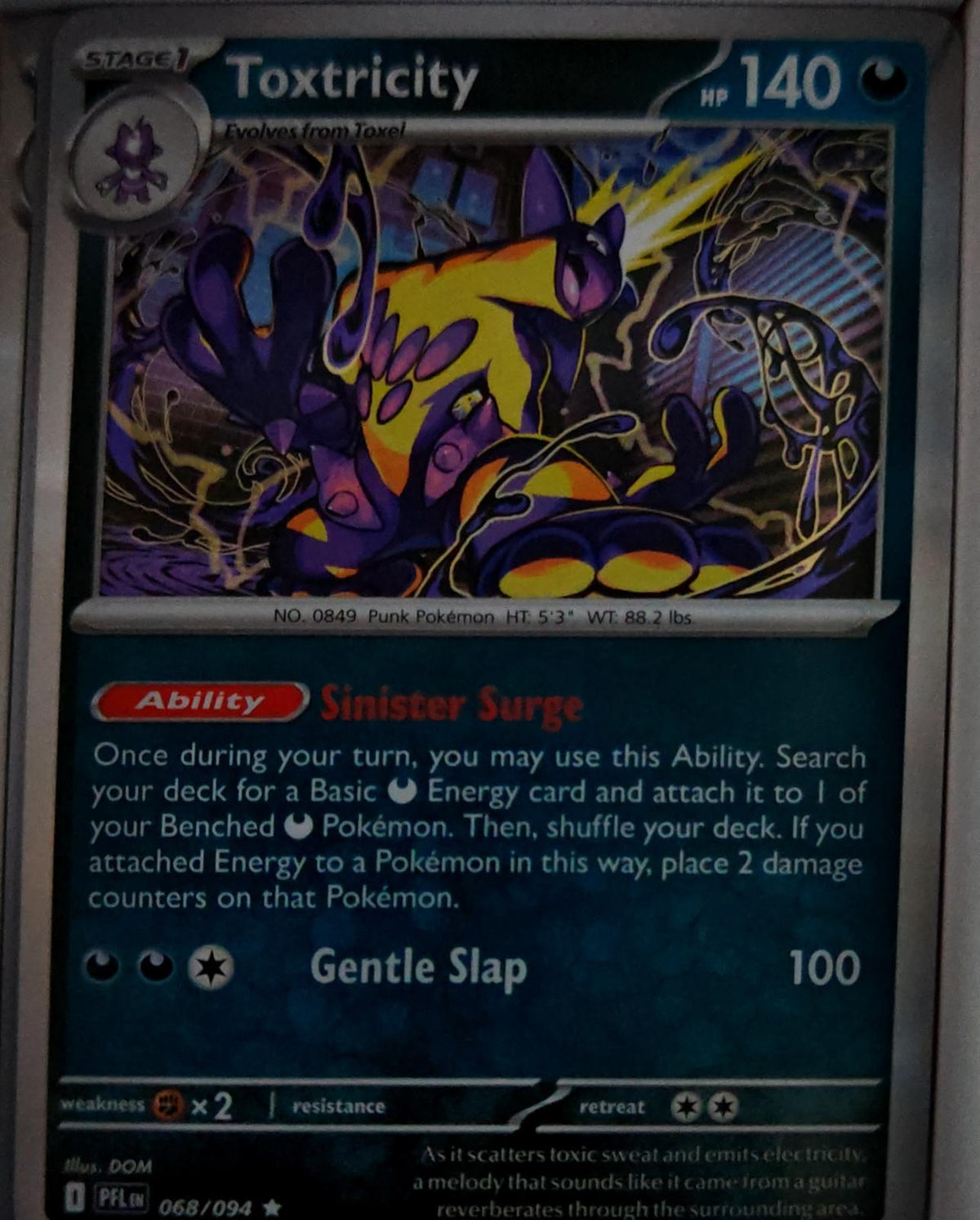 Toxtricity - 068/094 - Holo - PHANTASMAL FLAMES - Pokemon - Rare | AA62-29