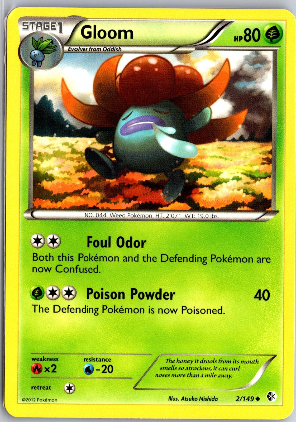 Gloom - 2/149 - - BOUNDARIES CROSSED - Pokemon - Uncommon | AA117-31