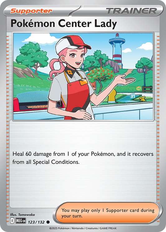 Pokemon Center Lady - 123/132 - - MEGA EVOLUTION - Pokemon - Common | AA40-67
