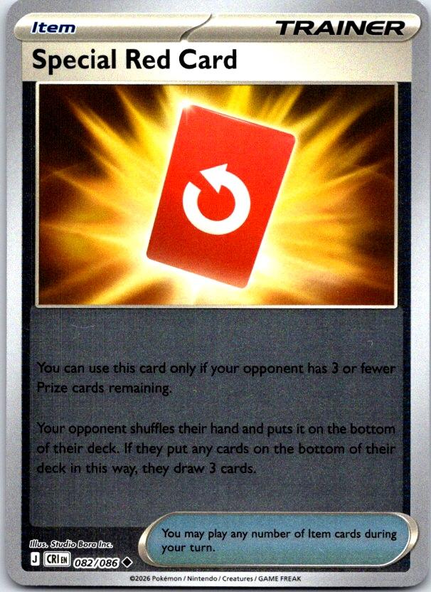 Special Red Card - 082/086 - Reverse Holo - CHAOS RISING - Pokemon - | AC21-39