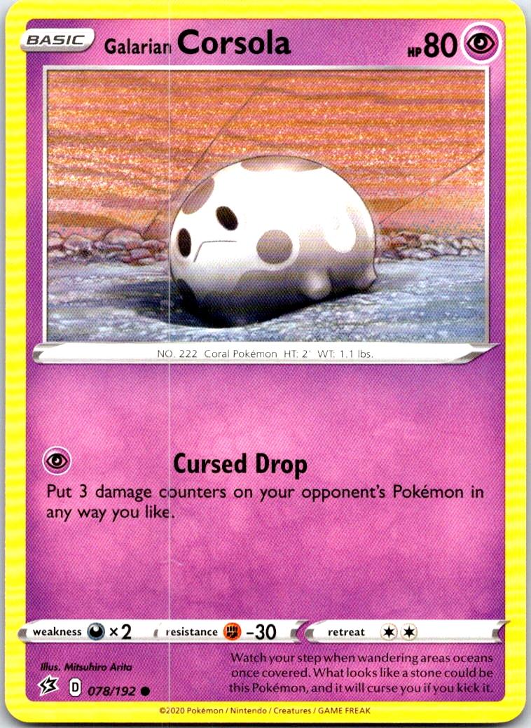 Galarian Corsola - 078/192 - - REBEL CLASH - Pokemon - Common | AB45-39