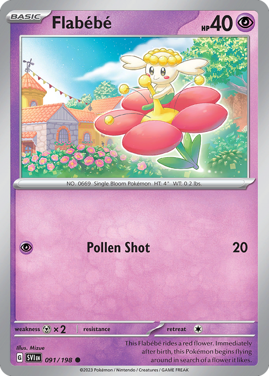 Flabebe - 091/198 - - SCARLET & VIOLET - Pokemon - Common | AA48-130