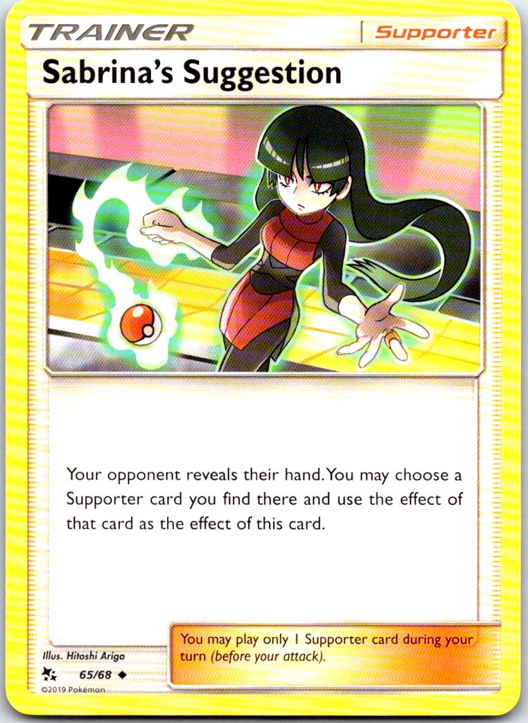 Sabrina's Suggestion - 65/68 - - HIDDEN FATES - Pokemon - Uncommon | AB21-48