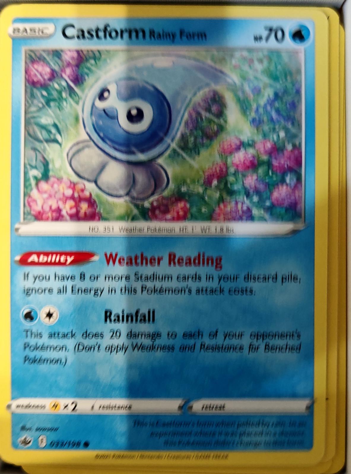 Castform Rainy Form - 033/198 - - CHILLING REIGN - Pokemon - Common | AA68-44
