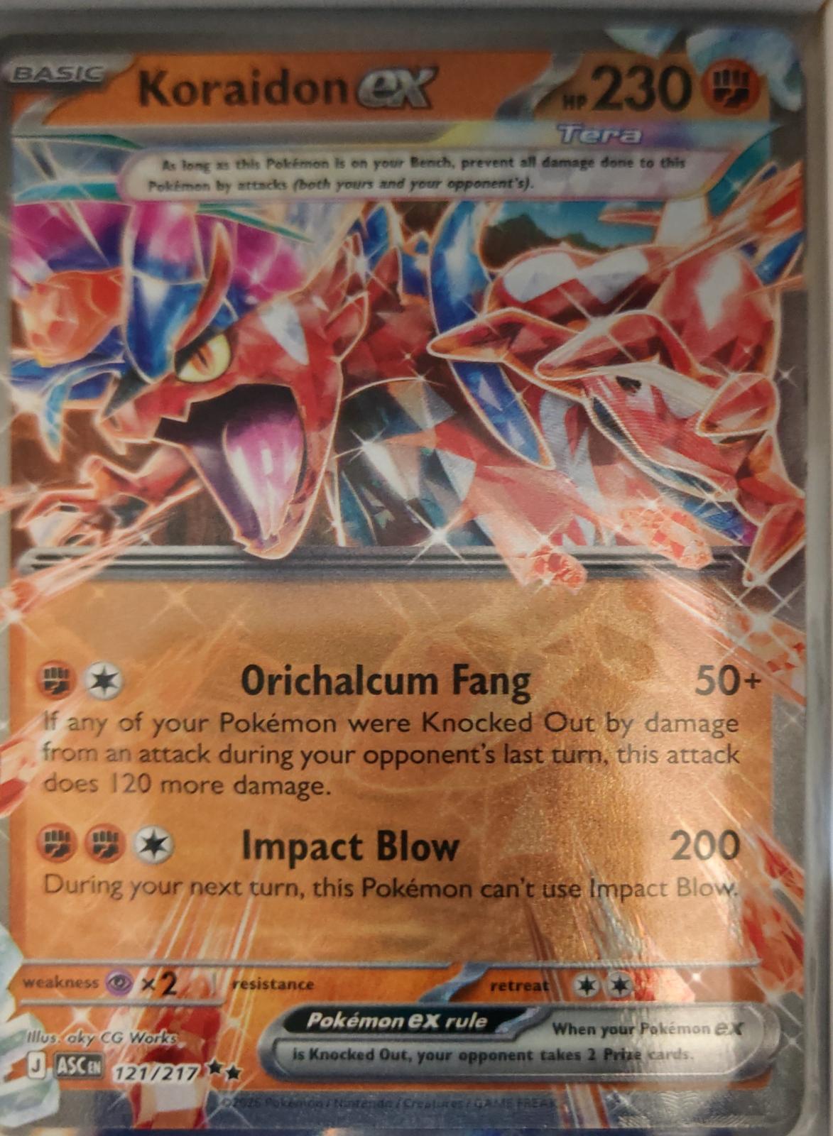 Koraidon ex - 121/217 - Holo - ASCENDED HEROES - Pokemon - Double Rare | AA34-22