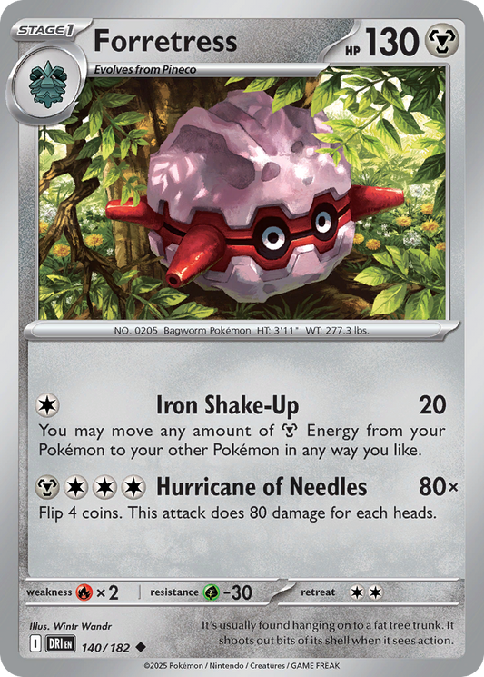Forretress - 140/182 - - DESTINED RIVALS - Pokemon - Uncommon | AA12-55