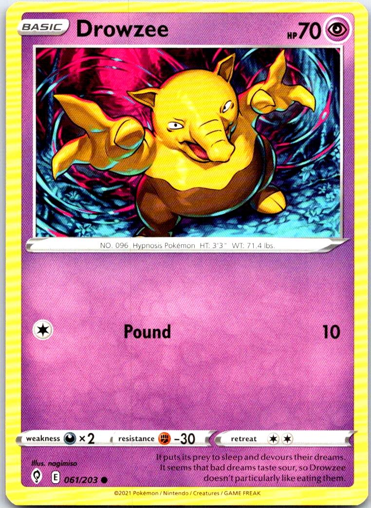 Drowzee - 061/203 - - EVOLVING SKIES - Pokemon - Common | AB35-14