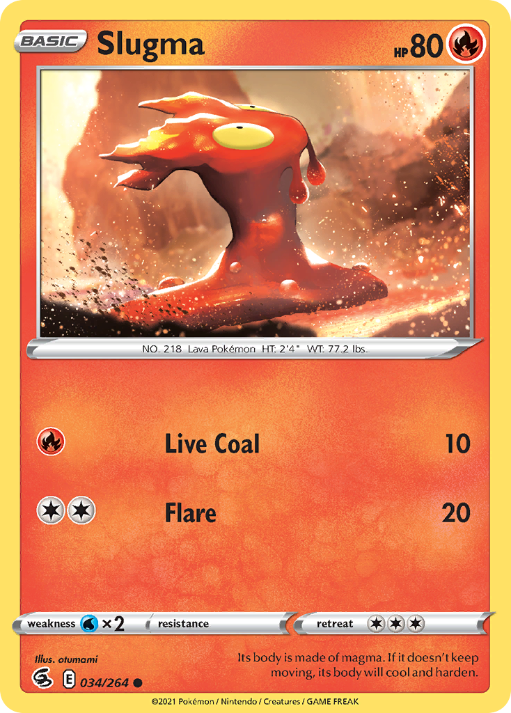 Slugma - 034/264 - - FUSION STRIKE - Pokemon - Common | AA90-18