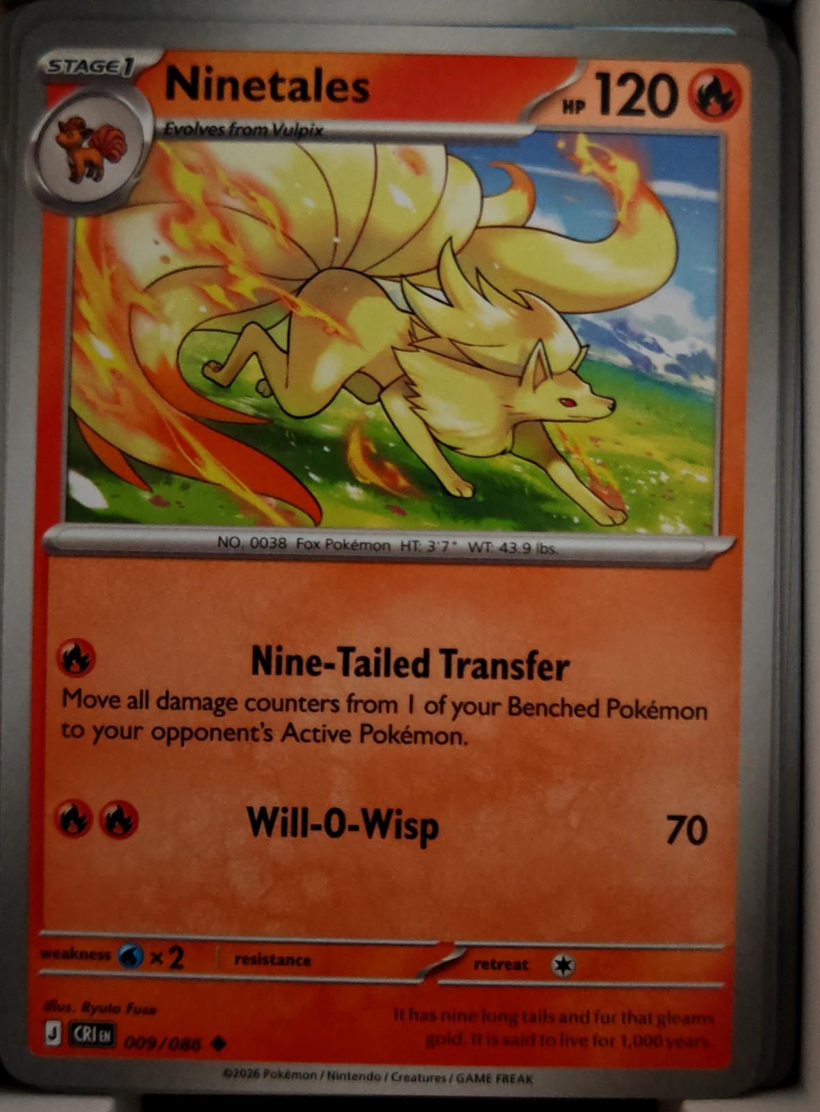 Ninetales - 009/086 - - CHAOS RISING - Pokemon - Uncommon | AA43-44