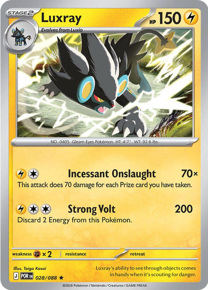 Luxray - 028/088 - Holo - PERFECT ORDER - Pokemon - Rare | AA13-1