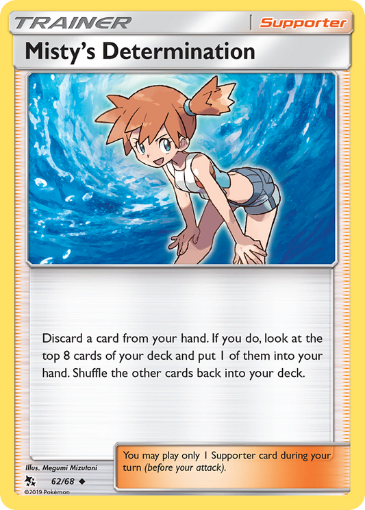 Misty's Determination - 62/68 - - HIDDEN FATES - Pokemon - Uncommon | AA70-14
