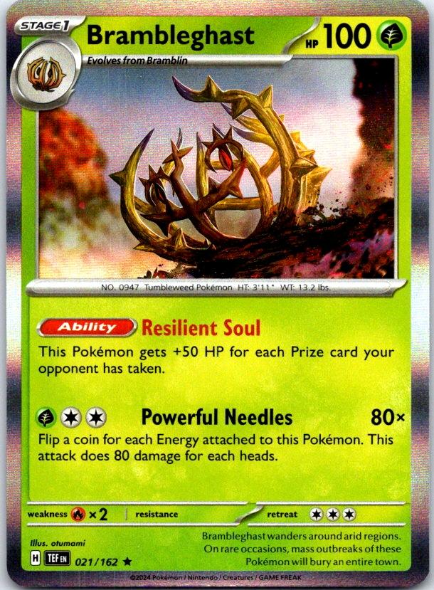 Brambleghast - 021/162 - Holo - TEMPORAL FORCES - Pokemon - Rare | AC12-15