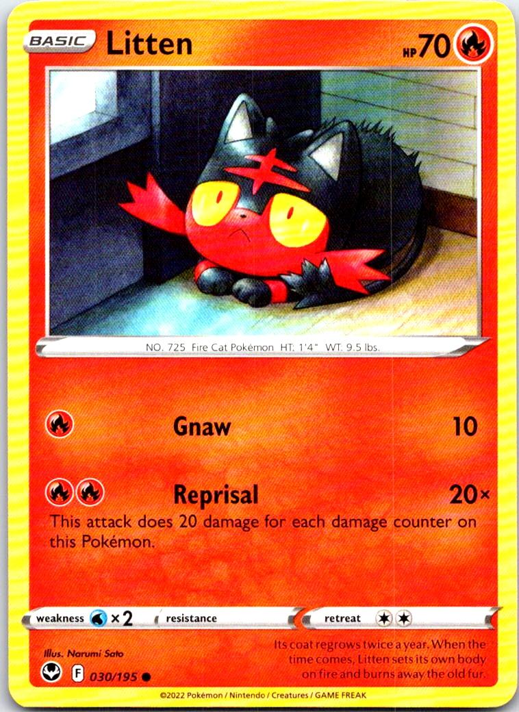 Litten - 030/195 - - SILVER TEMPEST - Pokemon - Common | AB50-24