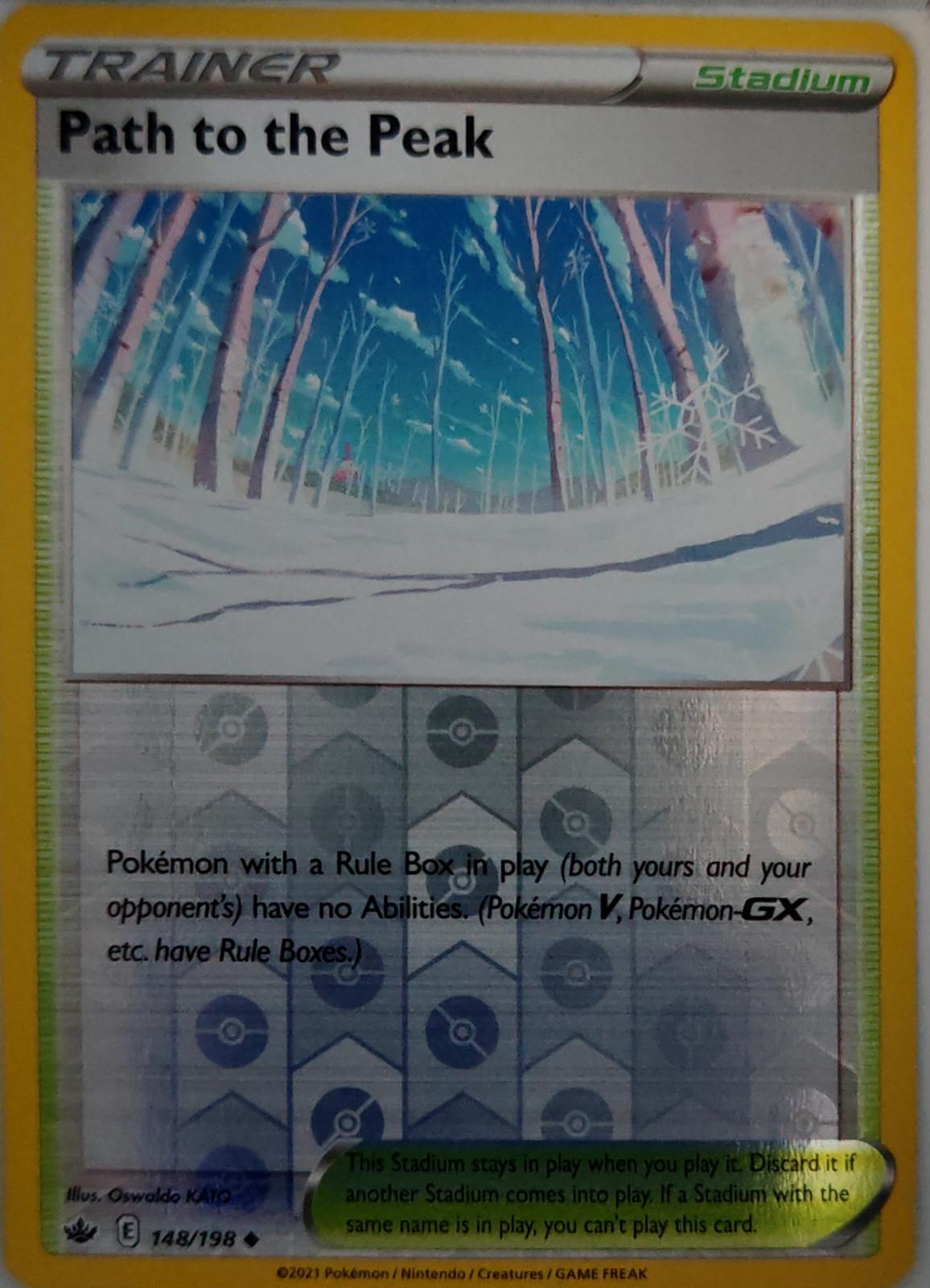 Path to the Peak - 148/198 - Reverse Holo - CHILLING REIGN - Pokemon - | AA59-1