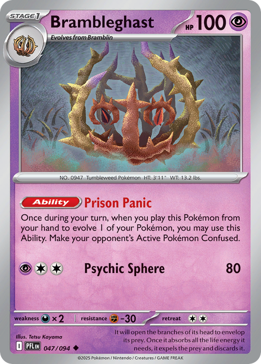 Brambleghast - 047/094 - - PHANTASMAL FLAMES - Pokemon - Uncommon | AA29-81