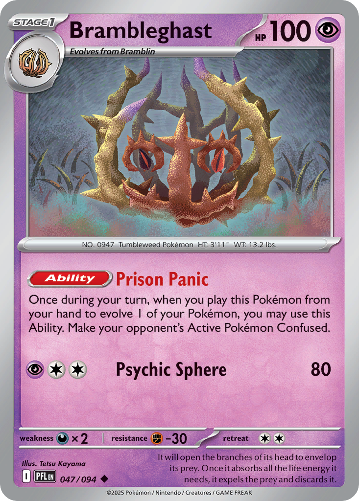 Brambleghast - 047/094 - - PHANTASMAL FLAMES - Pokemon - Uncommon | AA18-94