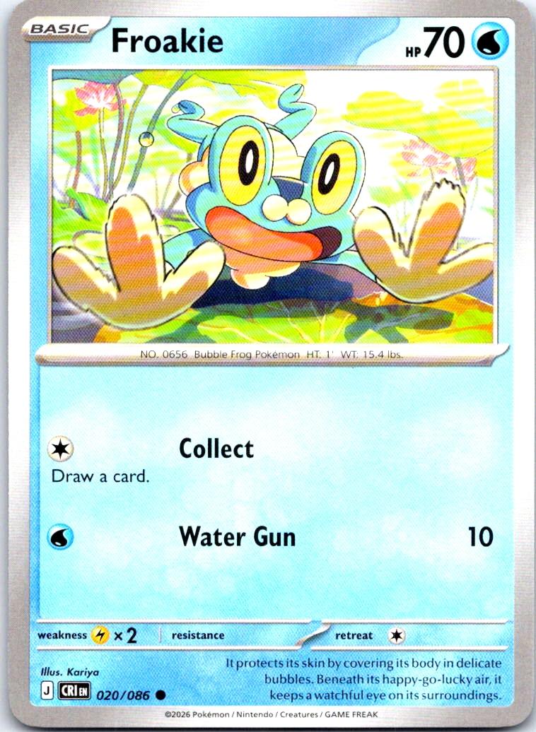 Froakie - 020/086 - - CHAOS RISING - Pokemon - Common | AB17-43