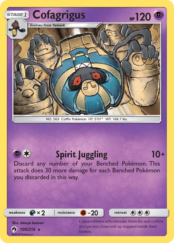Cofagrigus - 100/214 - - LOST THUNDER - Pokemon - Rare | AA66-20