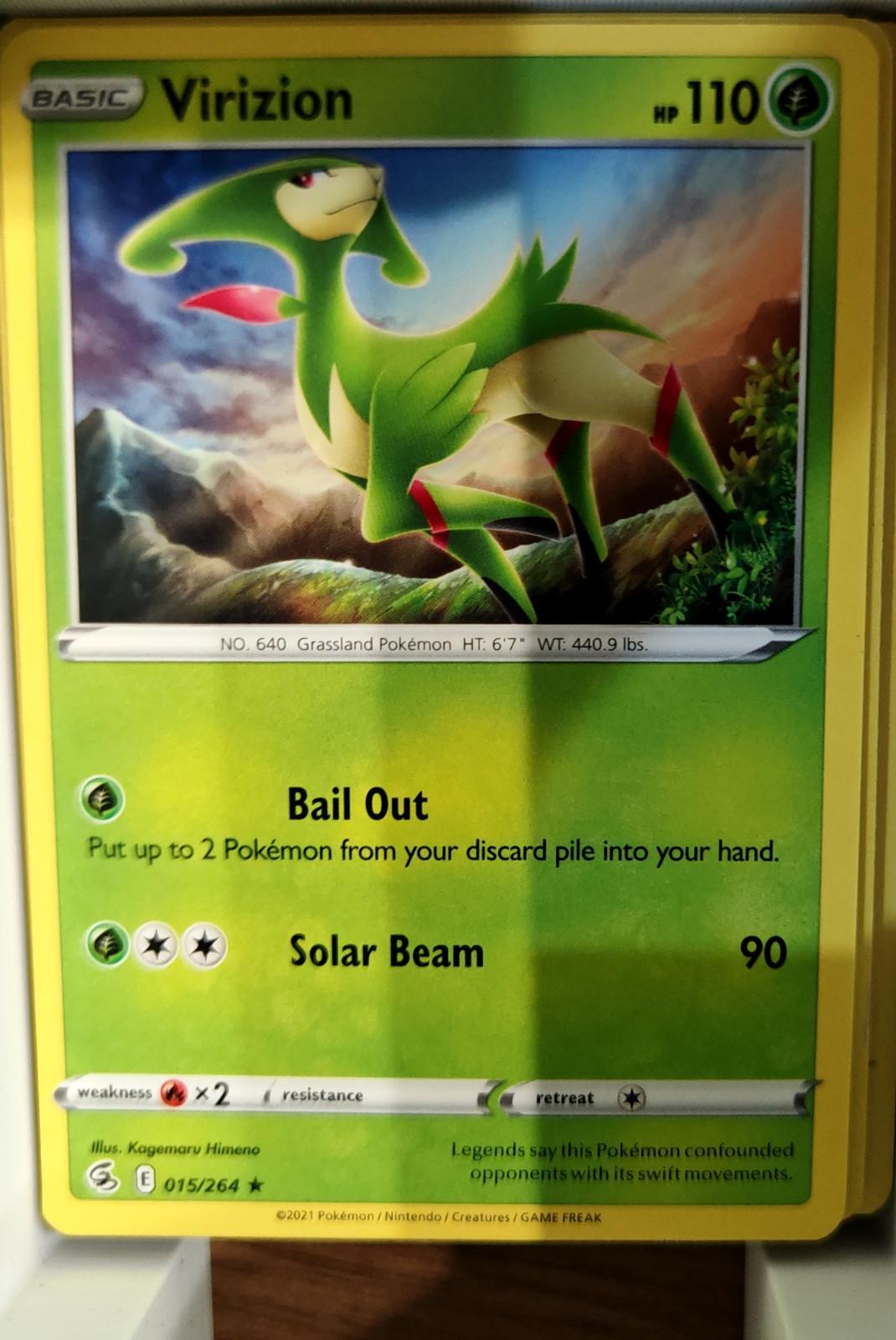 Virizion - 015/264 - - FUSION STRIKE - Pokemon - Rare | AA66-40