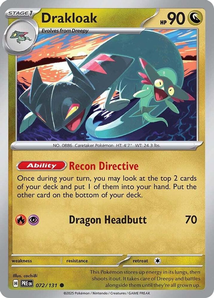 Drakloak - 072/131 - - PRISMATIC EVOLUTIONS - Pokemon - Common | AA27-42