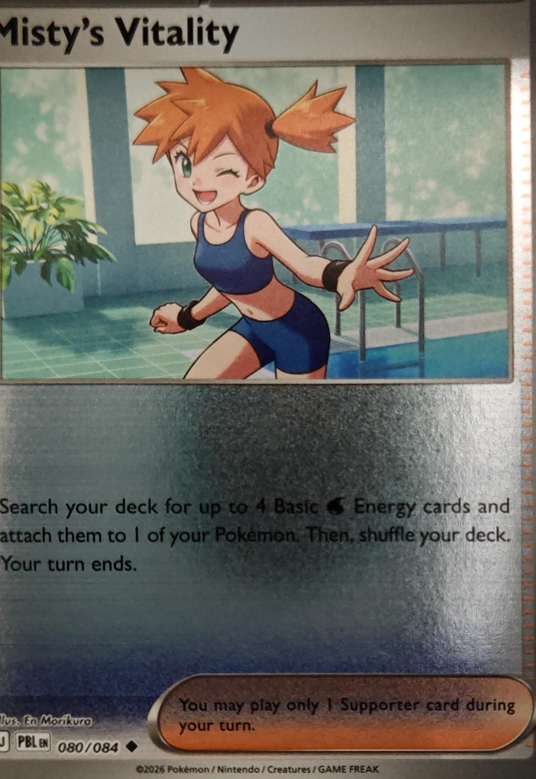 Misty's Vitality - 080/084 - Reverse Holo - PITCH BLACK - Pokemon - | AA15-7
