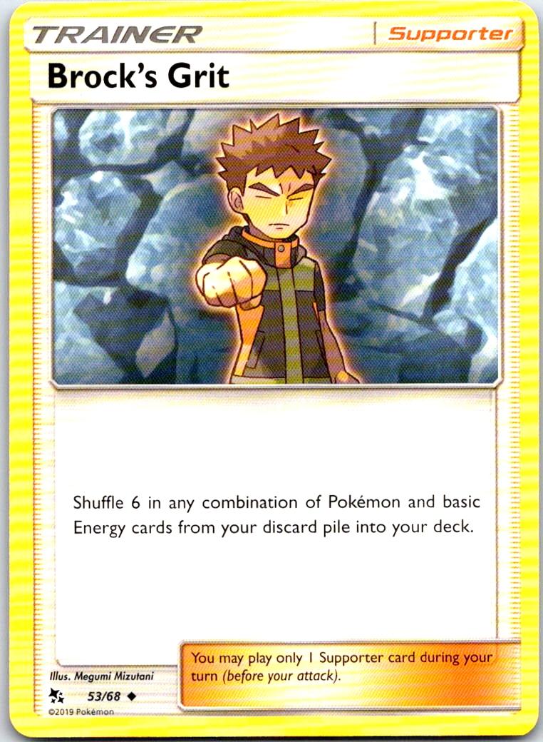 Brock's Grit - 53/68 - - HIDDEN FATES - Pokemon - Uncommon | AB23-13