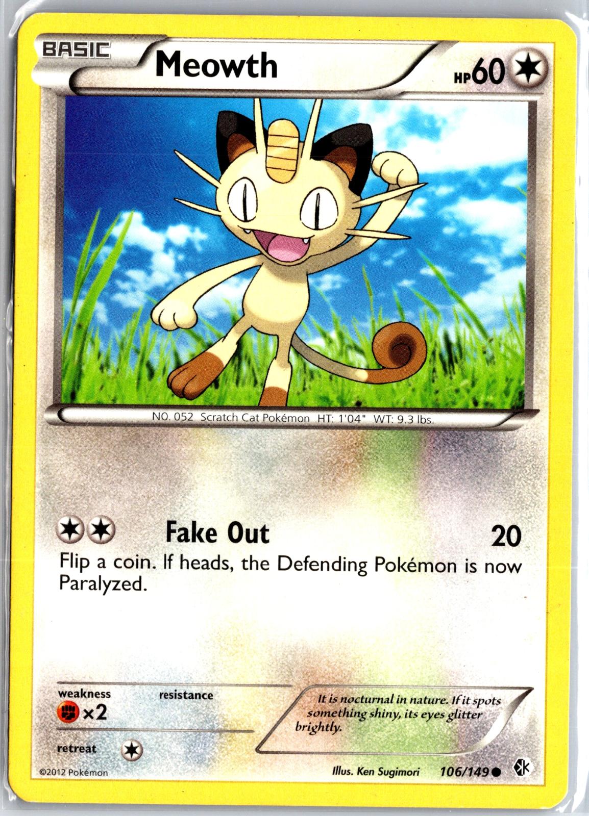 Meowth - 106/149 - - BOUNDARIES CROSSED - Pokemon - Common | AA114-16