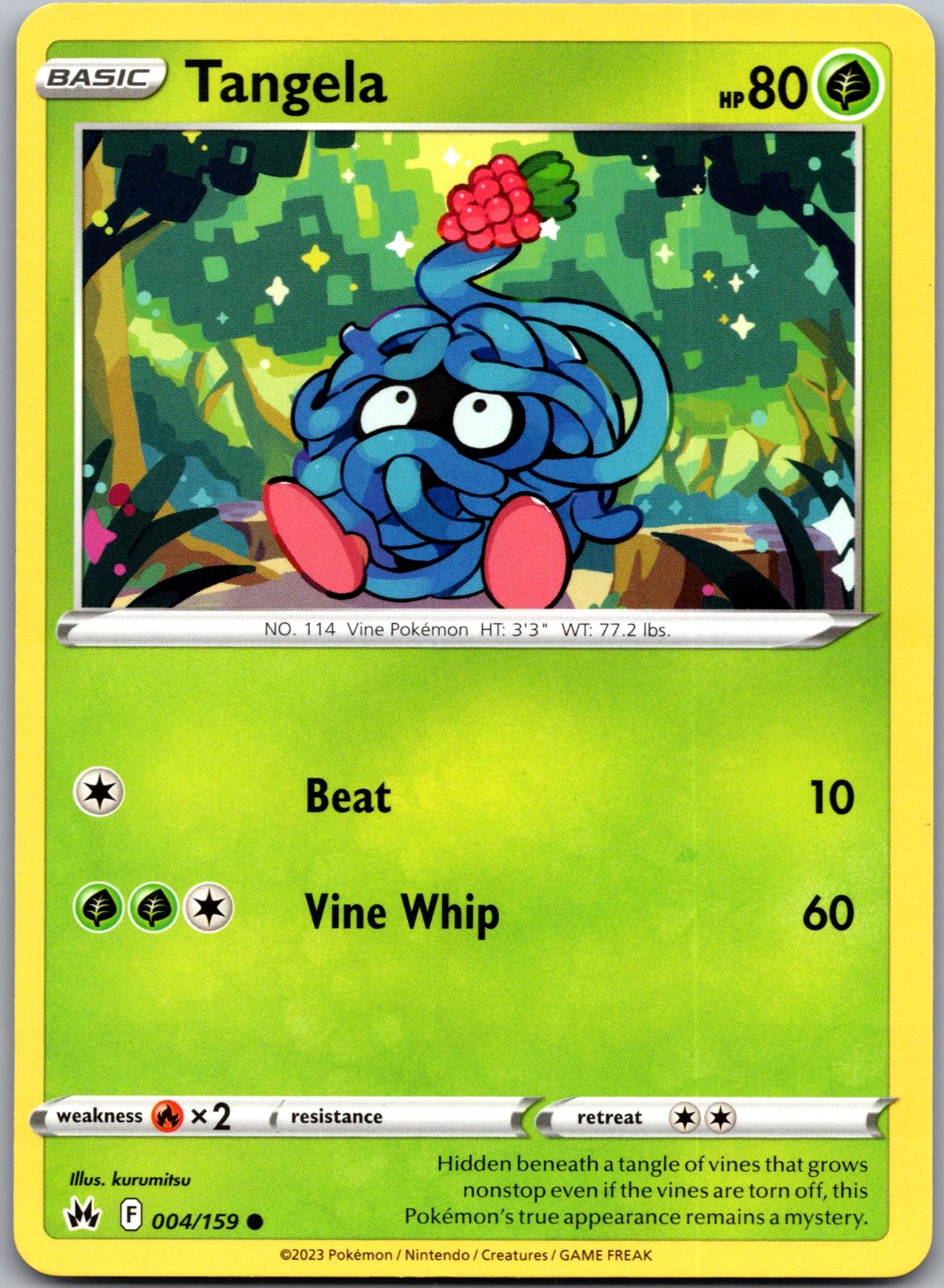 Tangela - 004/159 - - CROWN ZENITH - Pokemon - Common | AA93-13