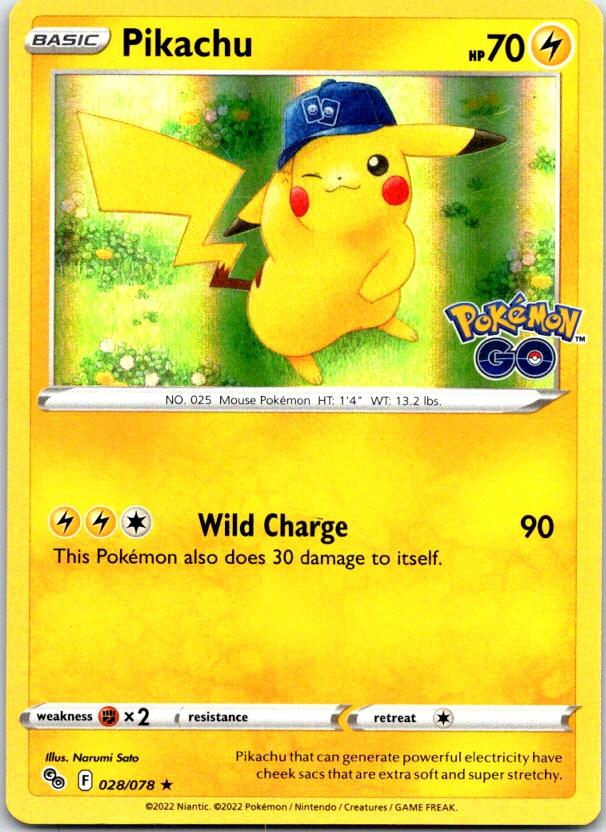 Pikachu - 028/078 - Holo - POKEMON GO - Pokemon - Rare | AC01-16
