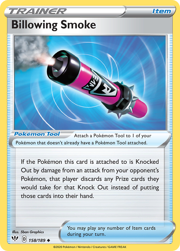 Billowing Smoke - 158/189 - - DARKNESS ABLAZE - Pokemon - Uncommon | AA118-18