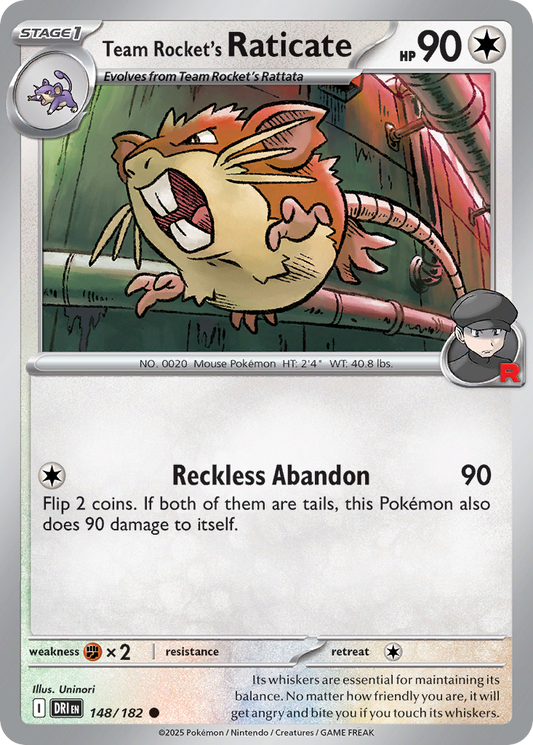 Team Rocket's Raticate - 148/182 - - DESTINED RIVALS - Pokemon - | AA12-29