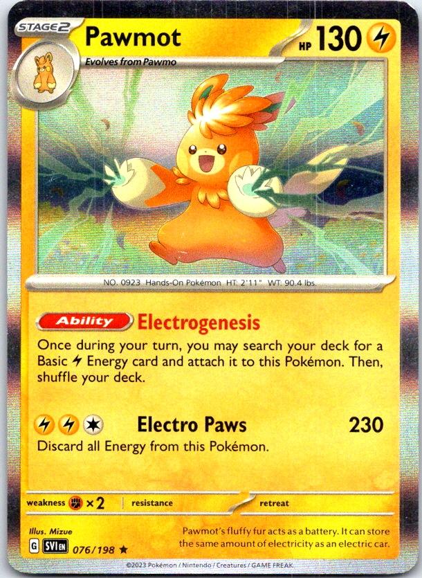 Pawmot - 076/198 - Holo - SCARLET & VIOLET - Pokemon - Rare | AC01-2